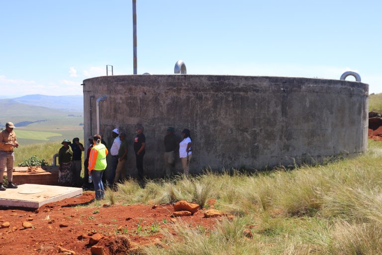 Completed water infrastructure at Mahehle Village, Ubuhlebezwe, Harry Gwala District, handed over March 2026