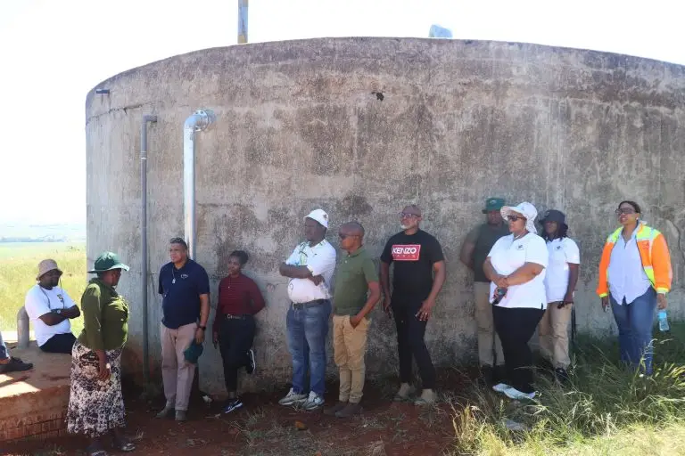 Completed water infrastructure at Mahehle Village, Ubuhlebezwe, Harry Gwala District, handed over March 2026