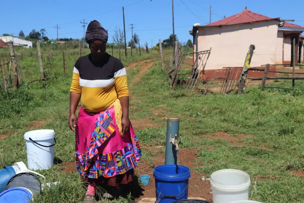 Completed water infrastructure at Mahehle Village, Ubuhlebezwe, Harry Gwala District, handed over March 2026