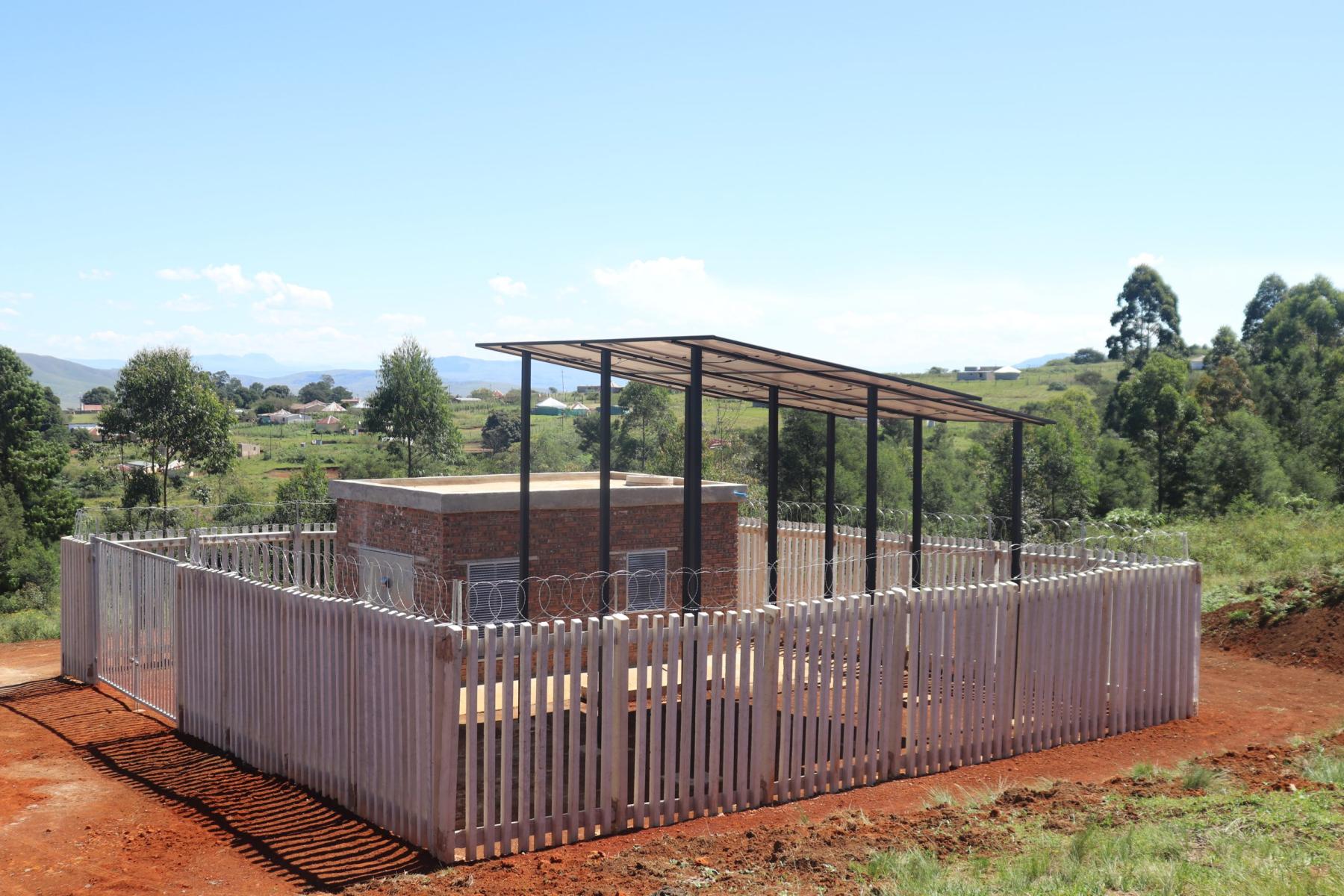 Completed water infrastructure at Mahehle Village, Ubuhlebezwe, Harry Gwala District, handed over March 2026.